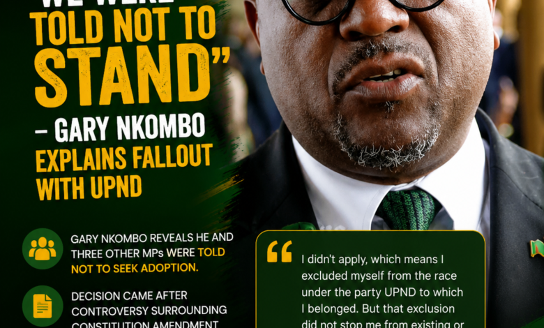 Gary Nkombo Claims UPND Told Him Not to Seek Adoption After Bill 7 Controversy