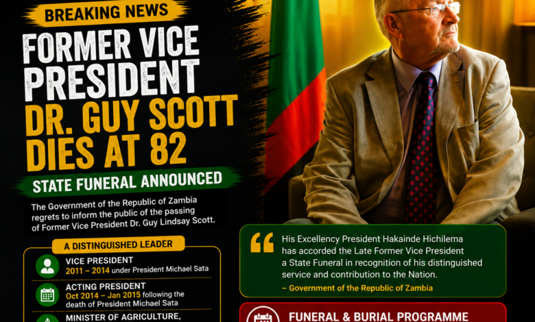 Former Vice President Dr. Guy Scott Dies at 82, Government Announces State Funeral