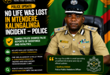 Police Deny Reports of Deaths in Mtendere and Kalingalinga Incident