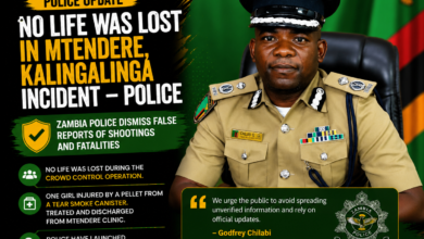 Police Deny Reports of Deaths in Mtendere and Kalingalinga Incident