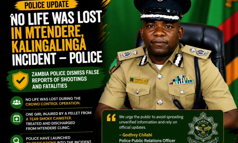Police Deny Reports of Deaths in Mtendere and Kalingalinga Incident