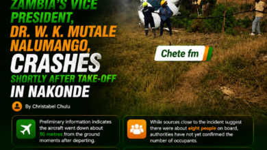 Reports Claim Aircraft Carrying Vice President Mutale Nalumango Involved in Incident Near Nakonde
