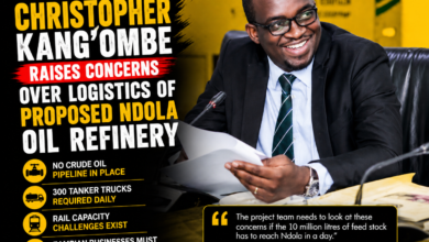 Christopher Kang'ombe Raises Questions Over Logistics of Proposed Ndola Oil Refinery