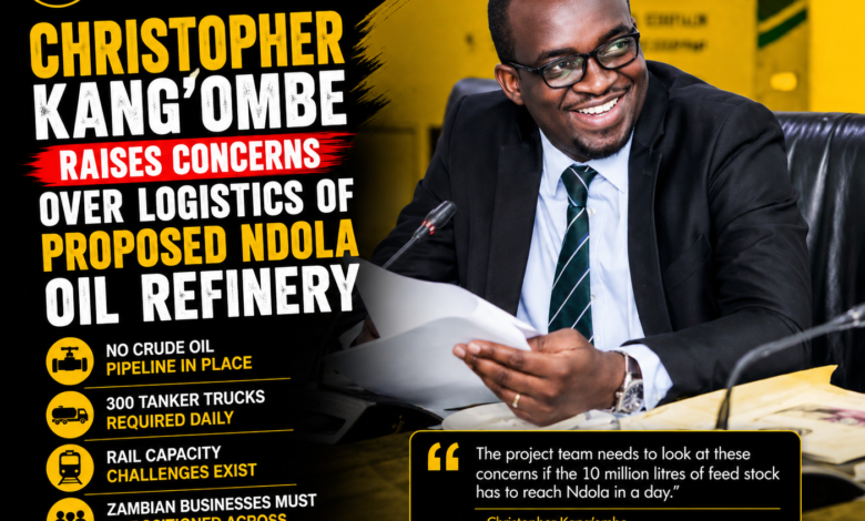 Christopher Kang'ombe Raises Questions Over Logistics of Proposed Ndola Oil Refinery