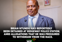 Gwembe independent parliamentary aspirant Brian Ntundu has reportedly been detained at Ridgeway Police Station, amid allegations that he was pressured to withdraw from the race.