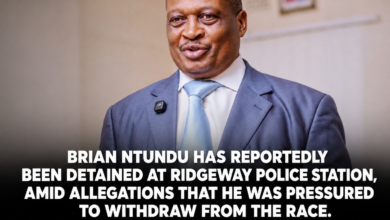 Gwembe independent parliamentary aspirant Brian Ntundu has reportedly been detained at Ridgeway Police Station, amid allegations that he was pressured to withdraw from the race.