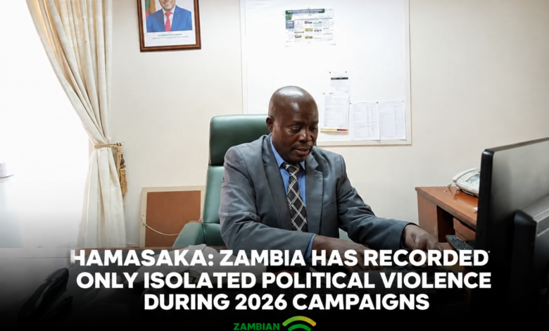 State House Chief Communications Specialist Clayson Hamasaka says Zambia has experienced only isolated cases of political violence during the 2026 election campaigns, contrasting the situation with the PF era.