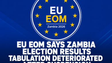 EU EOM Says Zambia Election Results Tabulation Deteriorated After Suspension