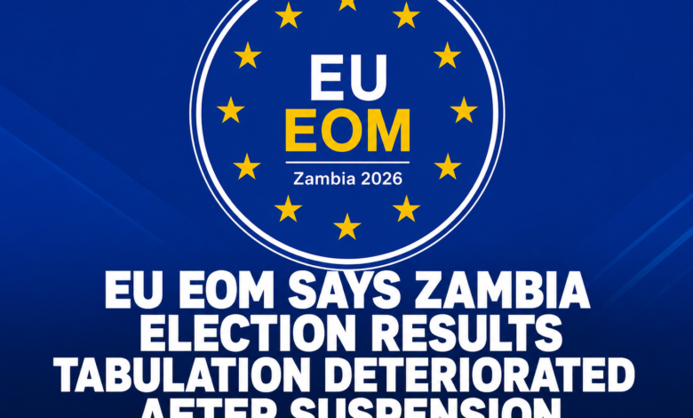 EU EOM Says Zambia Election Results Tabulation Deteriorated After Suspension