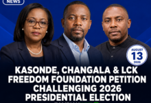 Linda Kasonde, Brebner Changala File Petition Challenging Hichilema's 2026 Election Victory