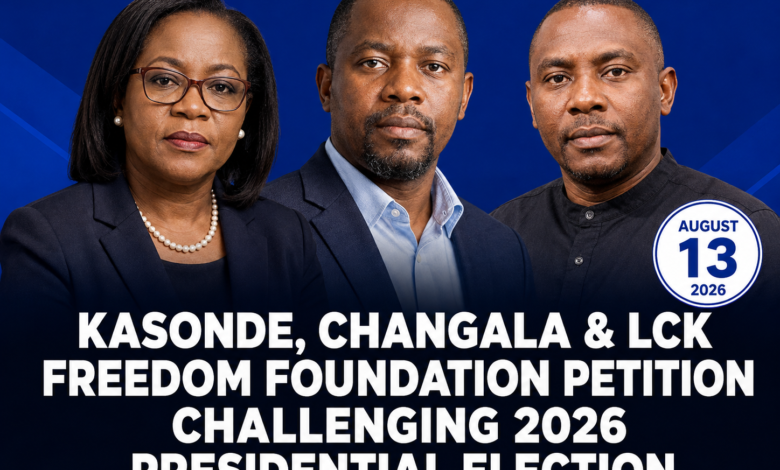 Linda Kasonde, Brebner Changala File Petition Challenging Hichilema's 2026 Election Victory