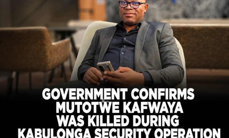 CJOC Confirms Mutotwe Kafwaya as Man Killed in Kabulonga Operation