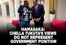 Chella Tukuta Speaks for Himself, Not Government – Hamasaka