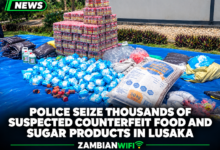 Police Seize Thousands of Suspected Counterfeit Food and Sugar Products in Lusaka