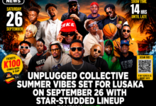 Unplugged Collective Summer Vibes Set for Lusaka on September 26 With Star-Studded Lineup
