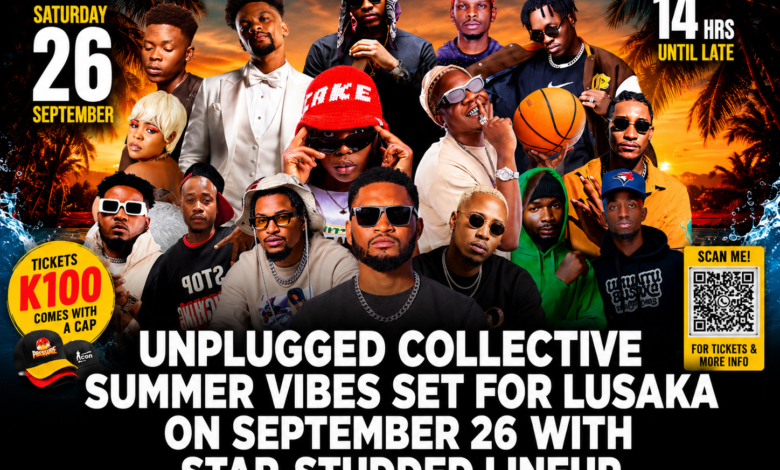Unplugged Collective Summer Vibes Set for Lusaka on September 26 With Star-Studded Lineup